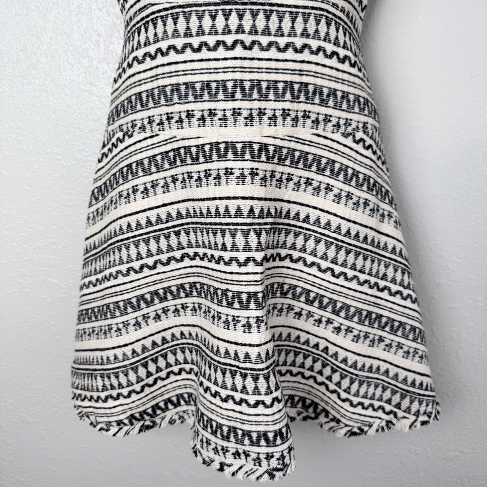 NWT Banana Republic striped jacquard woven fringe fit and flare dress 8 - Picture 7 of 12